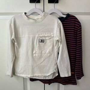 Bundle of Two Zara Boys Long Sleeve Tops (Size 6)